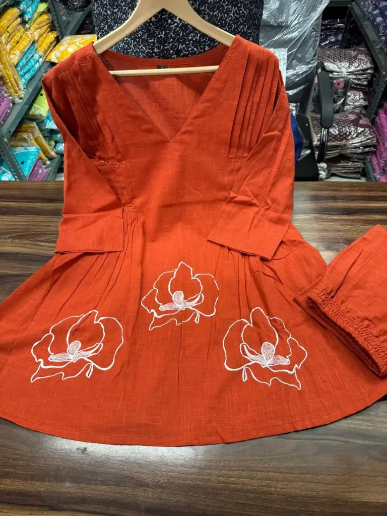 Designer Coord Set (M, Orange)