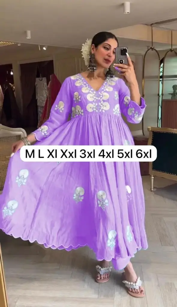 Cotton Party Wear (M, Lavender)