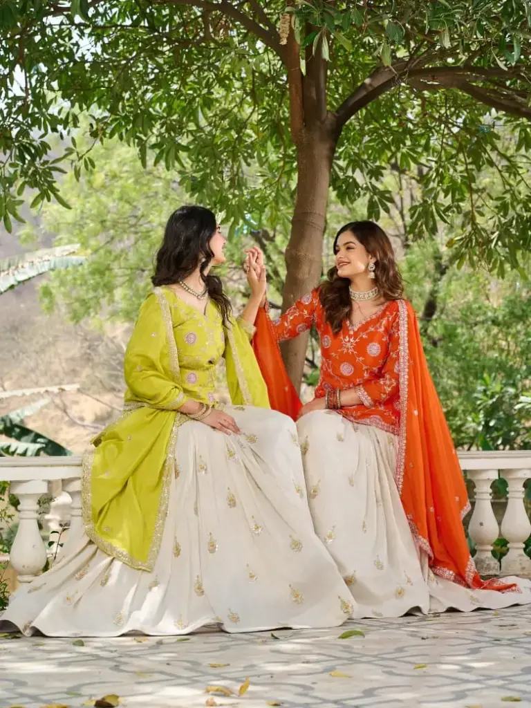 Festival Lehenga Choli (M, Yellow)